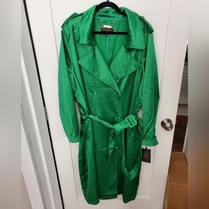 Kathy Ireland Green Trench Coat